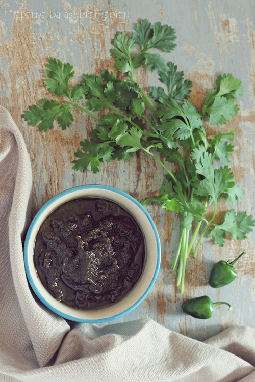 Kothamalli Thokku - Fresh Coriander Chutney or Pickle