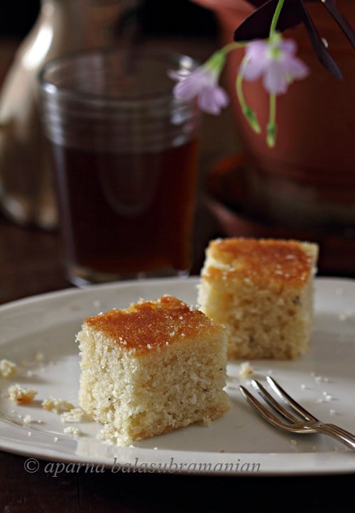 Basbousa (Coconut Yogurt Semolina Cake) | Gimme Delicious