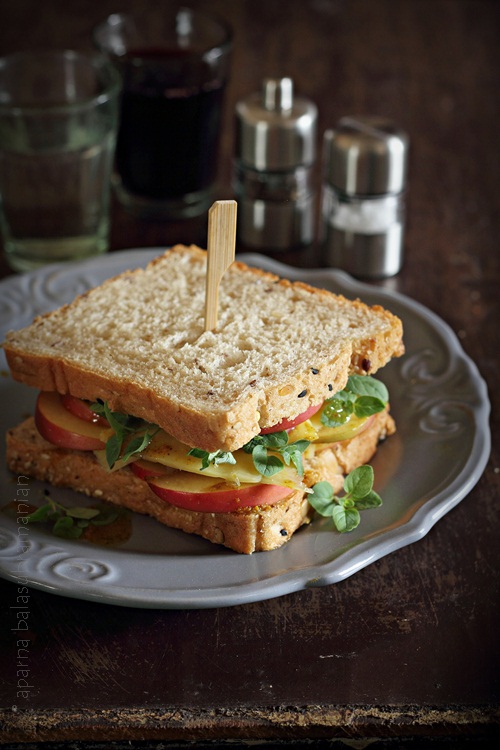 Apple and Cheddar Cheese Sandwich